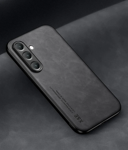 Кожаный чехол XnE Samsung Galaxy S25 S931 с металлической вставкой Black (44410-2B) - Фото 1 Кожаный чехол XnE Samsung Galaxy S25 S931 с металлической вставкой Black (44410-2B) - изображение 1
