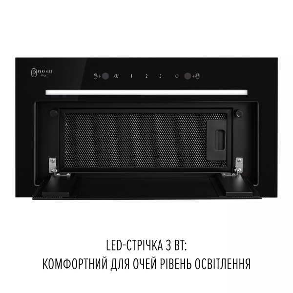 Вытяжка perfelli design filini 5nw nero silenzio - зображення 3