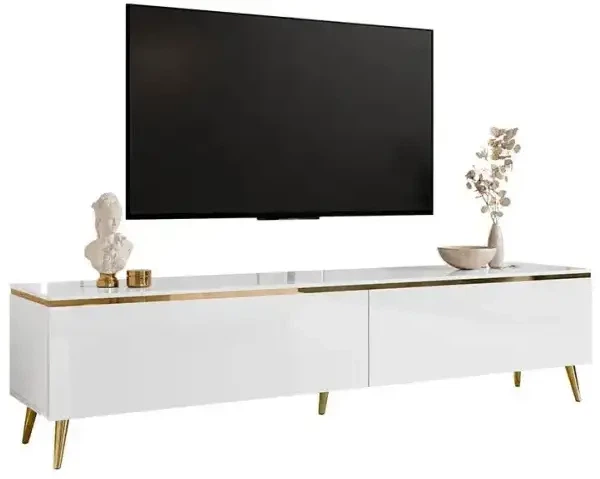 Тумба под телевизор Frisco Моника 1800х400х495 мм Глянец/Золото (42934-LUK2041) - изображение 2