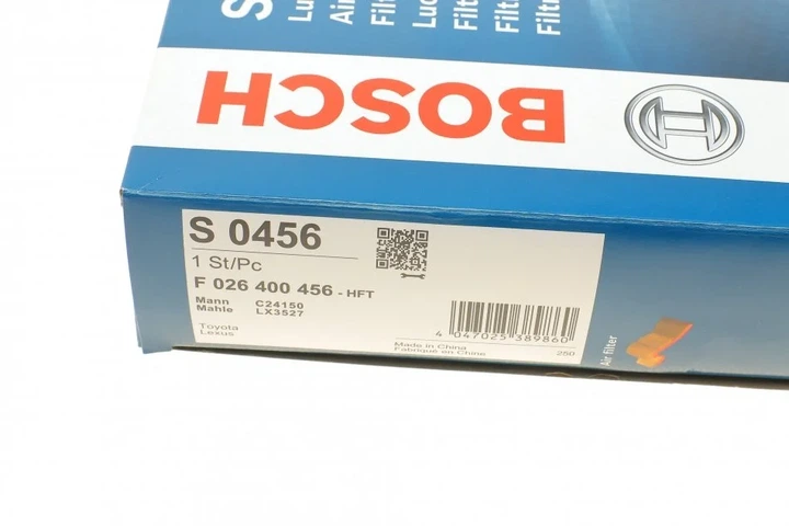 Повітряний фільтр BOSCH F026400456 Lexus IS, GS; Toyota Rav-4 1780131100, 1780131170, 1780126010 - зображення 5