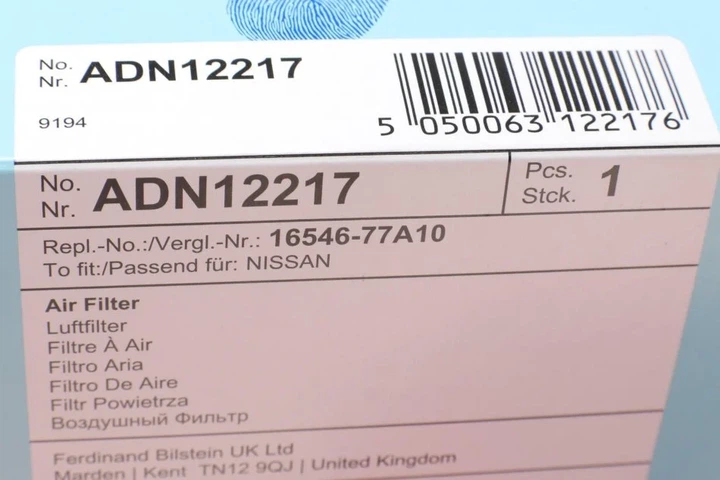Повітряний фільтр BLUE PRINT ADN12217 Nissan Primera IN0113Z40, AY120NS002, 5027140 - Фото 5 Повітряний фільтр BLUE PRINT ADN12217 Nissan Primera IN0113Z40, AY120NS002, 5027140 - зображення 5