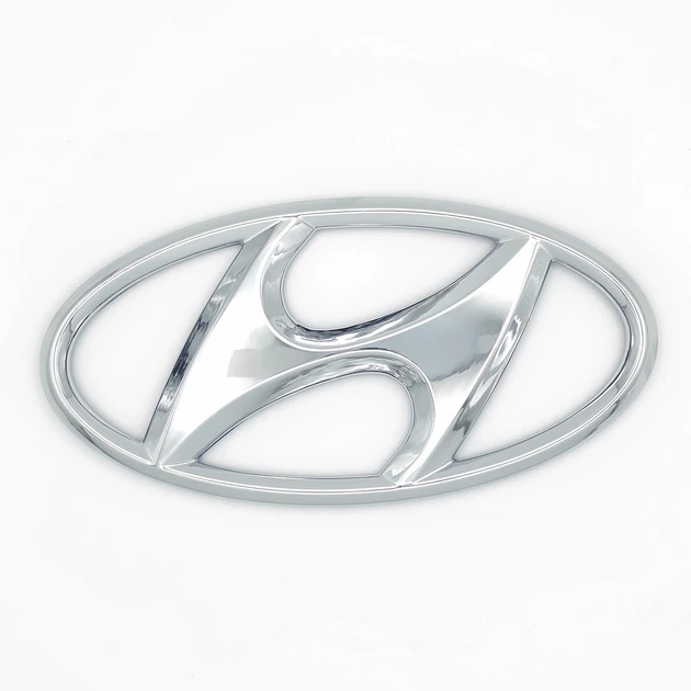 Эмблема логотип Hyundai 108*55 мм ABS хром, глянец - изображение 2