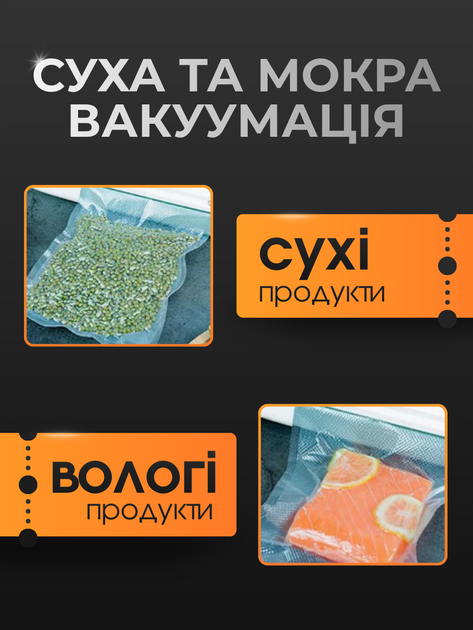 Вакууматор для продуктов вакуумный упаковщик бытовой запайщик с пакетами для вакуумирования упаковки хранения мяса рыбы еды сухих влажных продуктов зелени овощей домашний кухонный автоматический мощный прибор спайщик сварщик с дисплеем Hechpro АН54C5 - изображение 4