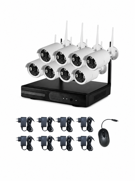 Комплект видеонаблюдения WiFi Kit 5G на 8 камер 3MP 1080p Full HD H.265 с NVR и ночным видением (49675976) - Фото 1 Комплект видеонаблюдения WiFi Kit 5G на 8 камер 3MP 1080p Full HD H.265 с NVR и ночным видением (49675976) - изображение 1