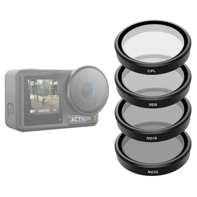 Набор фильтров Telesin CPL/ND8/ND16/ND32 для DJI Osmo Action 3-5 (OA-FLT-005) - изображение 5