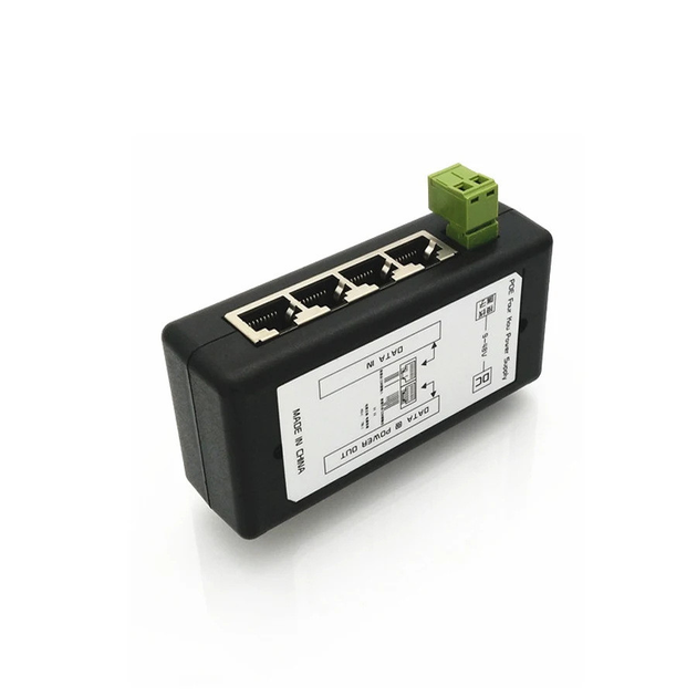 Инжектор PoE 4 портовый LAN Port Passive DC12V-48V(upto 10A) в корпусе IEEE802.3af/at 10/100 Mbps CCTV - изображение 2