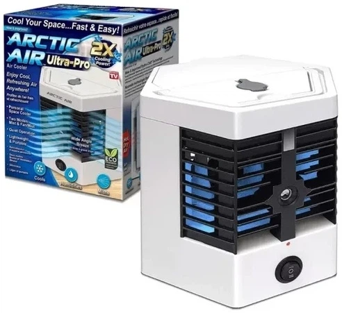 Портативний охолоджувач повітря Arctic Cool Ultra-Pro для приємної прохолоди вдома та в офісі міні кондиціонер з водяним охолодженням холодним зволоженням двома швидкостями USB живленням регулюванням потоку повітря та тихою роботою - Фото 1 Портативний охолоджувач повітря Arctic Cool Ultra-Pro для приємної прохолоди вдома та в офісі міні кондиціонер з водяним охолодженням холодним зволоженням двома швидкостями USB живленням регулюванням потоку повітря та тихою роботою - изображение 1