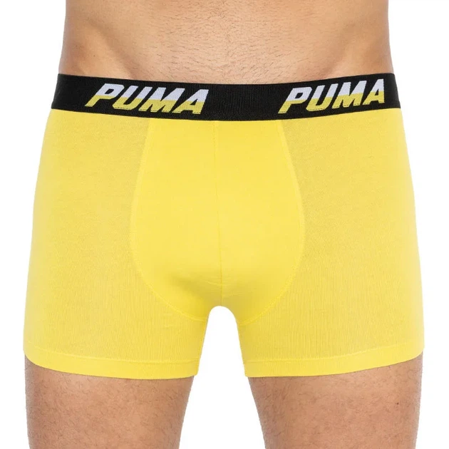 Трусы-боксеры Puma 95% хлопок 5% эластан M серый желтый - изображение 4