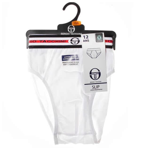 Трусы-слипы Sergio Tacchini 95% хлопок 128 см белый - изображение 2