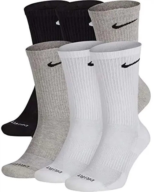 Носки Nike хлопок 34-38 черный серый белый - изображение 3