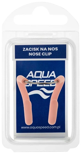 Затискач для носа Aqua Speed метал латекс унісекс тілесний - Фото 2 Затискач для носа Aqua Speed метал латекс унісекс тілесний - зображення 2