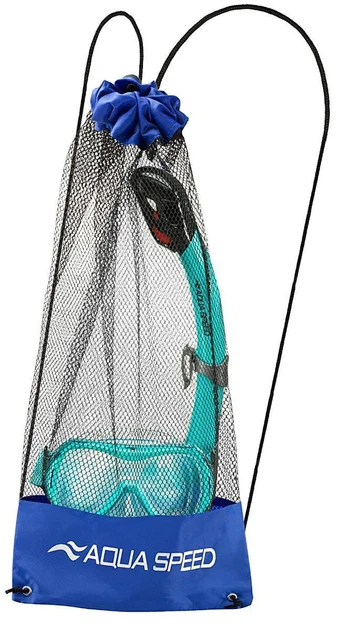Набір маска трубка AQUA SPEED силікон OSFM бірюзовий - Фото 6 Набір маска трубка AQUA SPEED силікон OSFM бірюзовий - зображення 6