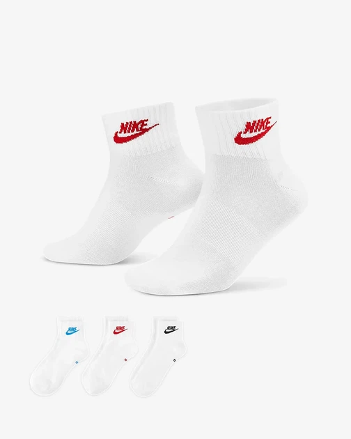 Шкарпетки Nike полиэстер 42-46 белый мультиколор 3 пары - Фото 1 Шкарпетки Nike полиэстер 42-46 белый мультиколор 3 пары - изображение 1