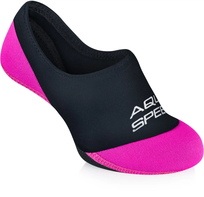 Шкарпетки Aqua Speed неопрен 32-33 чорний малиновий для плавання - Фото 2 Шкарпетки Aqua Speed неопрен 32-33 чорний малиновий для плавання - зображення 2