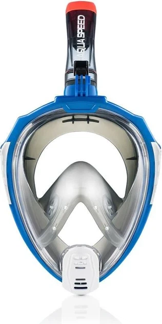 Повнолицьова маска AQUA SPEED силікон L/XL синій чорний - зображення 4