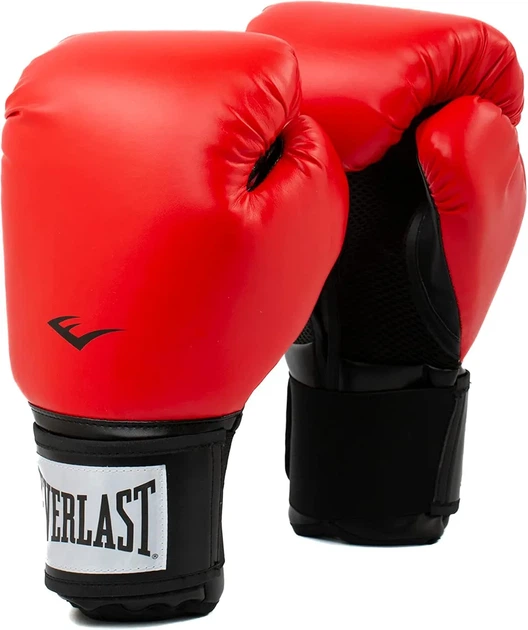 Боксерские перчатки Everlast 12 унций полиуретан красные унисекс - Фото 1 Боксерские перчатки Everlast 12 унций полиуретан красные унисекс - изображение 1