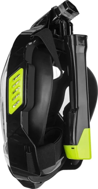 Повнолицьова маска AQUA SPEED силікон S/M чорна жовта - Фото 3 Повнолицьова маска AQUA SPEED силікон S/M чорна жовта - зображення 3