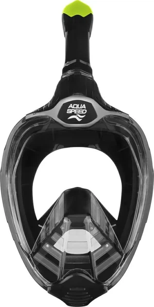 Повнолицьова маска AQUA SPEED силікон S/M чорна жовта - Фото 4 Повнолицьова маска AQUA SPEED силікон S/M чорна жовта - зображення 4