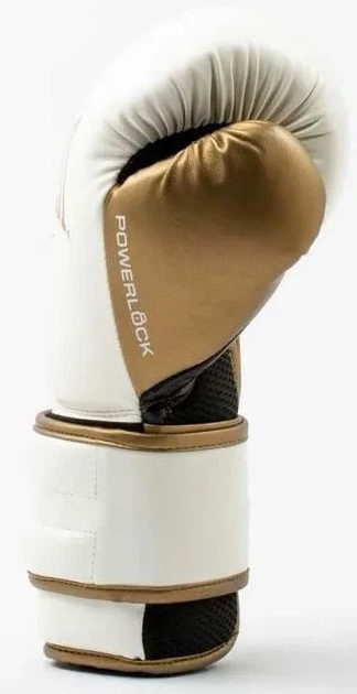Боксерские перчатки Everlast полиуретан 12 унций белый золотой - изображение 6