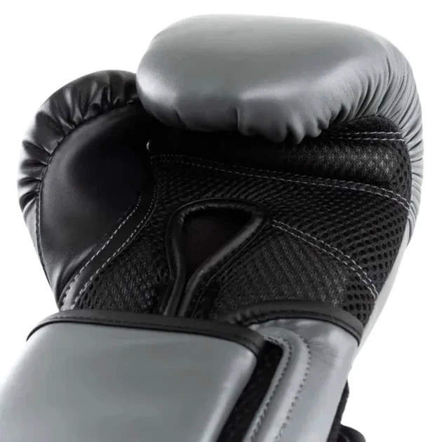 Боксерские перчатки Everlast 100% полиуретан 16 унций серые черные унисекс - Фото 5 Боксерские перчатки Everlast 100% полиуретан 16 унций серые черные унисекс - изображение 5