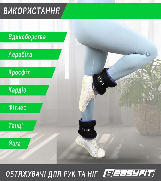 Утяжелители ProDobro Comfort неопрен 3 кг черные - изображение 5