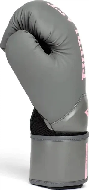 Боксерские перчатки Everlast 10 унций серый розовый полиуретан - изображение 3