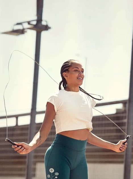 Обтяженная скакалка Adidas сталь 3 м черная - изображение 4