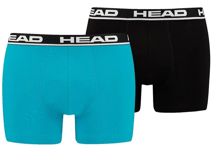 Трусы-боксеры Head 95% хлопок M голубой черный 2 шт - Фото 1 Трусы-боксеры Head 95% хлопок M голубой черный 2 шт - изображение 1