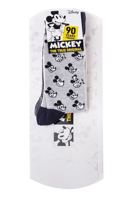 Носки DISNEY MICKEY 52% хлопок 39-42 синий серый - изображение 2