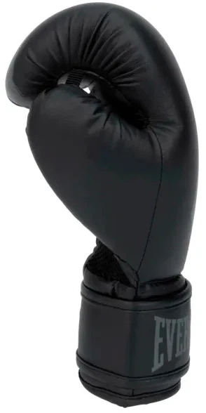 Боксерские перчатки Everlast полиуретан 8 унций черный серый - изображение 2