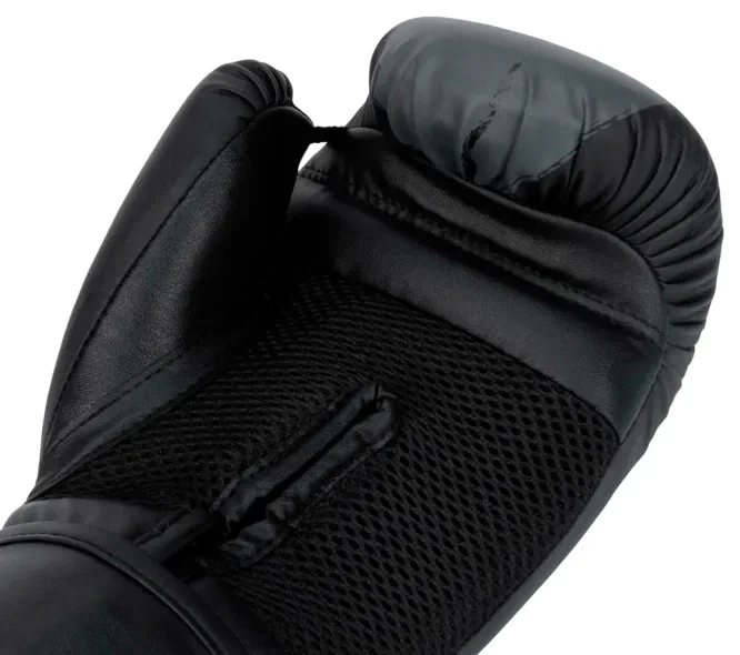 Боксерские перчатки Everlast полиуретан 8 унций черный серый - изображение 5