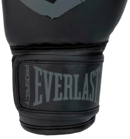 Боксерские перчатки Everlast полиуретан 8 унций черный серый - изображение 6