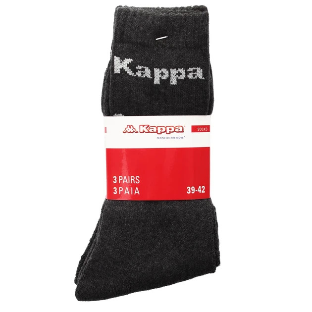 Шкарпетки Kappa 68% хлопок 39-42 темно-серые 3 пары - Фото 2 Шкарпетки Kappa 68% хлопок 39-42 темно-серые 3 пары - изображение 2