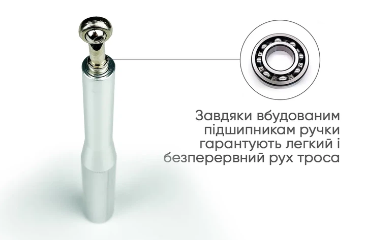 Скоростная скакалка ProDobro алюминий 3 метра серый - изображение 4