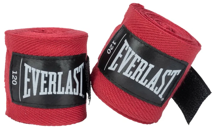 Бинти Everlast нейлон 120 см красные - Фото 1 Бинти Everlast нейлон 120 см красные - изображение 1