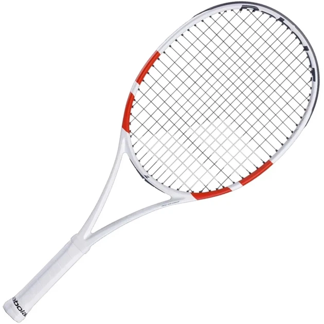 Ракетка Babolat графітова 26 дюймів біла помаранчева - Фото 1 Ракетка Babolat графітова 26 дюймів біла помаранчева - зображення 1