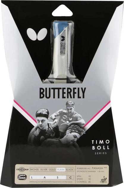 Ракетка для настільного тенісу Butterfly 156 г 1,8 мм чорна - Фото 1 Ракетка для настільного тенісу Butterfly 156 г 1,8 мм чорна - зображення 1