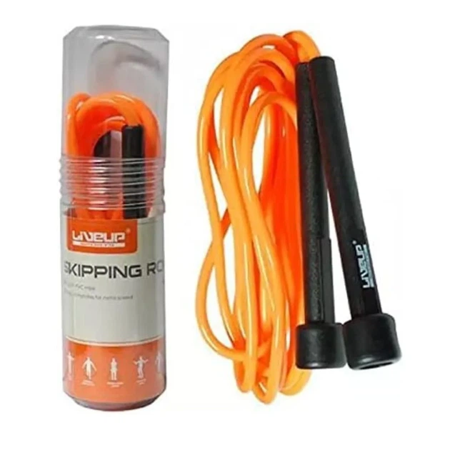 Скакалка LiveUp PVC 270 см чорна помаранчева - зображення 2