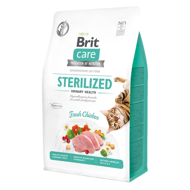 Сухий корм для стерилізованих котів Brit Care беззерновий Urinary Health, 2 кг - Фото 1 Сухий корм для стерилізованих котів Brit Care беззерновий Urinary Health, 2 кг - зображення 1