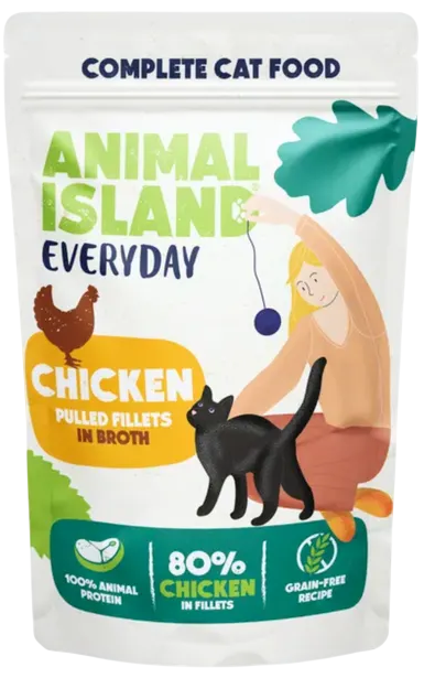 Karma mokra dla kota Animal Island Everyday wołowina/kurczak 85g (40 szt.) (5904905081544) - Zdjęcie 4 Karma mokra dla kota Animal Island Everyday wołowina/kurczak 85g (40 szt.) (5904905081544) - obraz 4