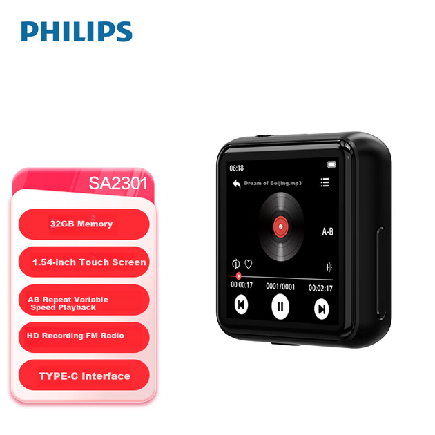 MP3-плеєр PHILIPS SA2301 портативний 32ГБ - зображення 4
