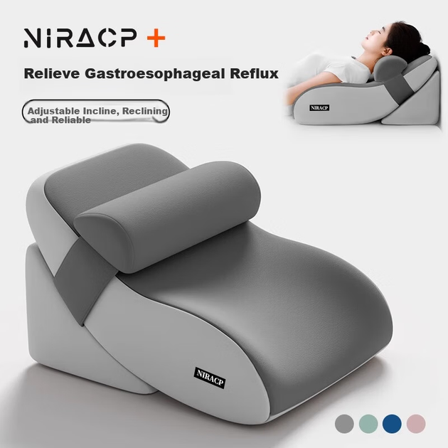 Наклонный матрас Nila Anti-Reflux для пожилых людей с ГЭРБ, послеоперационный уход, клиновидная подушка, треугольная подушка, подушка для позиционирования во время беременности на боку. - изображение 4