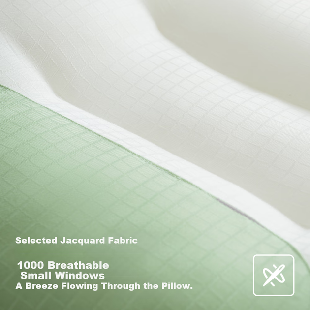 Подушка JD Original Xiaoqingrou Fiber для шеи антибактериальная жаккардовая, 64x38x12см - Фото 9 Подушка JD Original Xiaoqingrou Fiber для шеи антибактериальная жаккардовая, 64x38x12см - изображение 9
