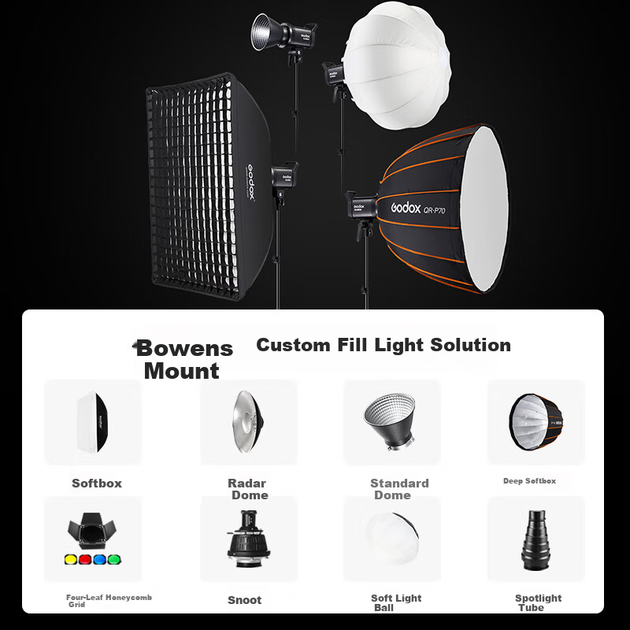 Godox SL60II BI Bicolor Пряма трансляція Заповнююче світло Фотографія Безперервне світло Сонячне світло Студійна зйомка Фотосвітло Дитячий одяг Фотопрожектор Ведуче світло для прямої трансляції - зображення 11