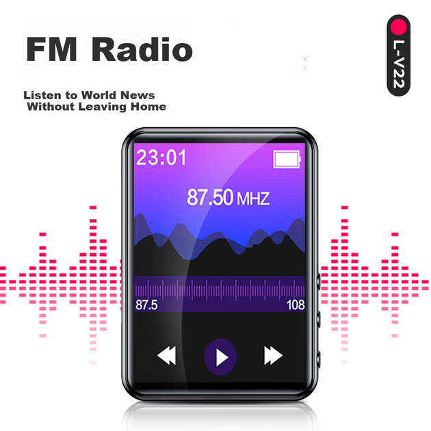 Lenovo V22 32GB MP4/MP3 плеер с Bluetooth, воспроизведением музыки без потерь, портативный словарь для студентов, электронная книга, диктофон, 2,4-дюймовый сенсорный экран - изображение 9