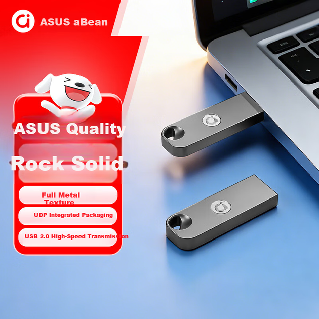 Флеш-накопичувач ASUS U200 Meteorite Gray з одним портом USB 2.0 64 ГБ, чорний - изображение 4