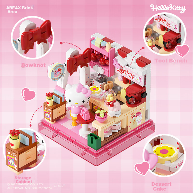 Конструктор AREA-X Sanrio Hello Kitty Dream Dessert House AB0070 - зображення 6