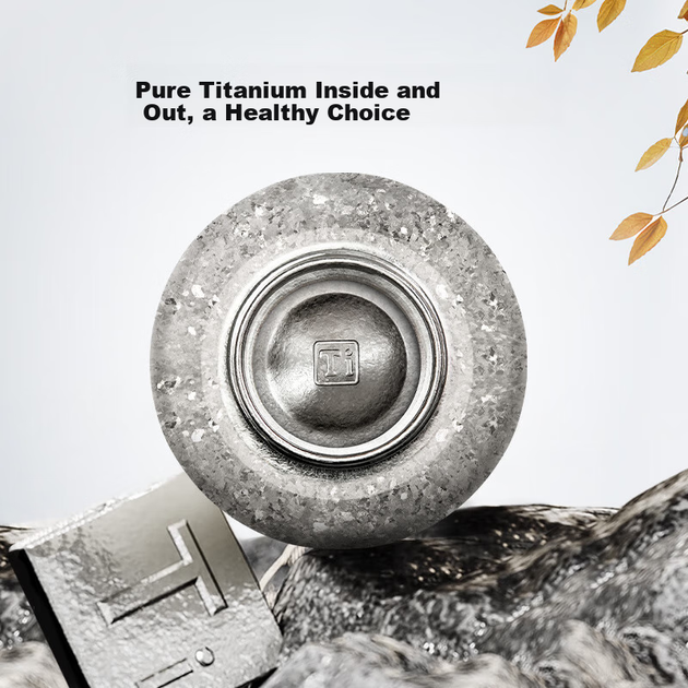 JD Original Pure Titanium ізольована чашка, портативна дорожня пляшка для води, подарунковий набір, 300 мл, темно-синій - зображення 5