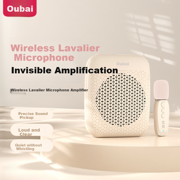 Усилитель Oubai D10 петличный беспроводной для учителей, Bluetooth, портативный - Фото 4 Усилитель Oubai D10 петличный беспроводной для учителей, Bluetooth, портативный - изображение 4