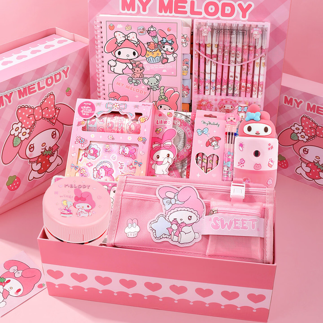 Набор канцелярских принадлежностей Starry Bubble Galaxy My Melody для девочек, подарок на день рождения (7-9-12 лет), подарок на День защиты детей. - изображение 6